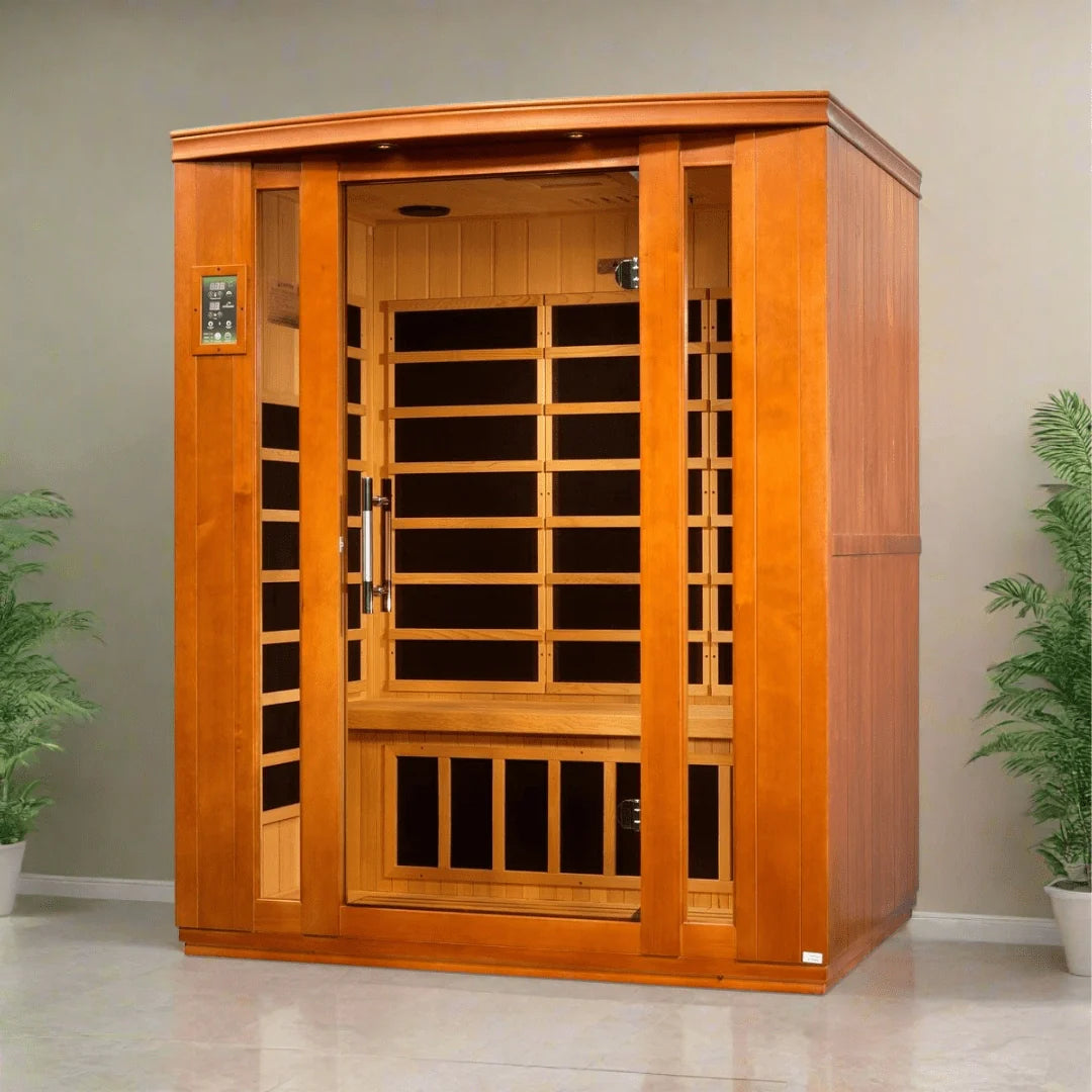 Dynamic Bellagio 3-person Low EMF (Under 8MG) FAR Infrared Sauna (Canadian Hemlock)