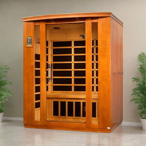 Dynamic Bellagio 3-person Low EMF (Under 8MG) FAR Infrared Sauna (Canadian Hemlock)