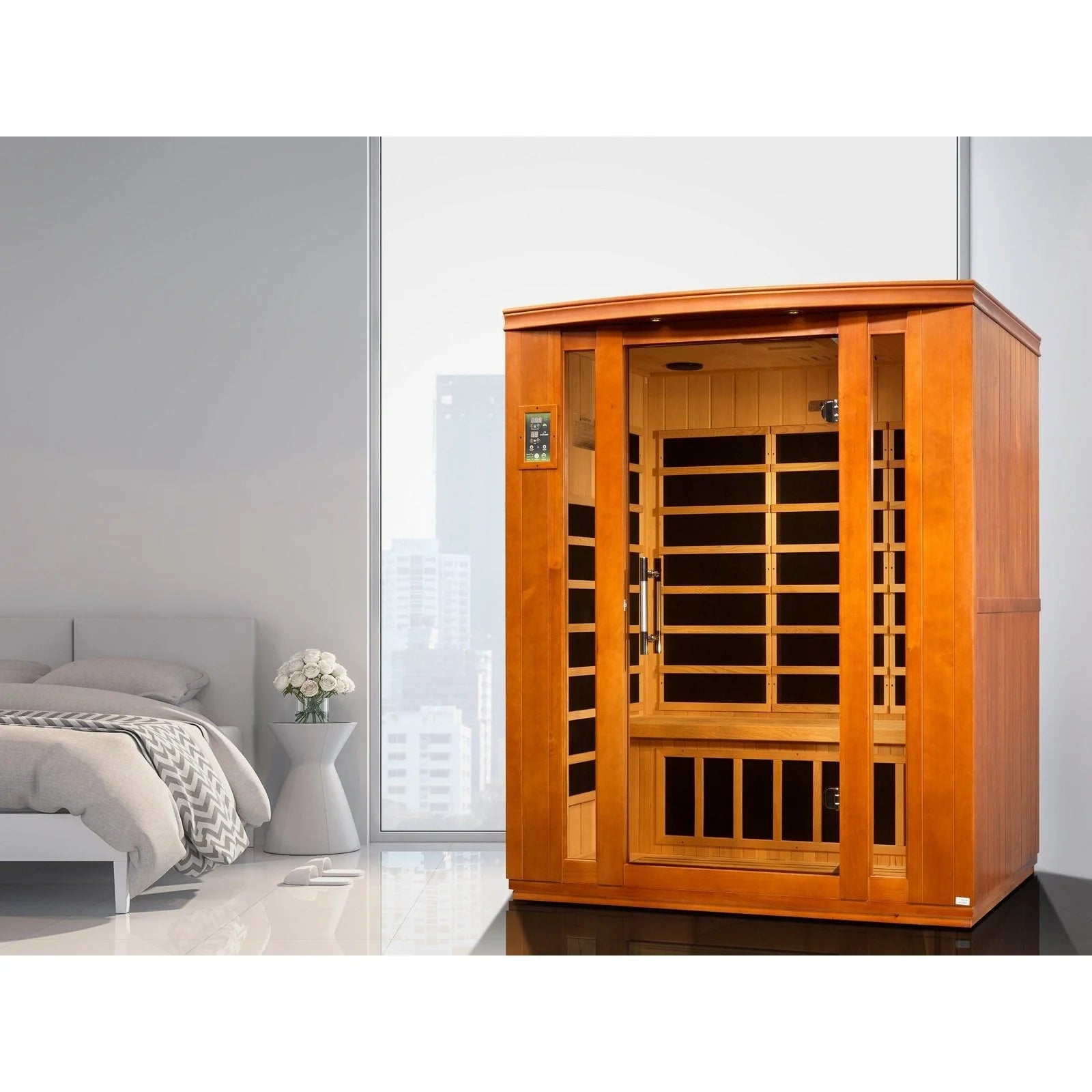 Dynamic Bellagio 3-person Low EMF (Under 8MG) FAR Infrared Sauna (Canadian Hemlock)