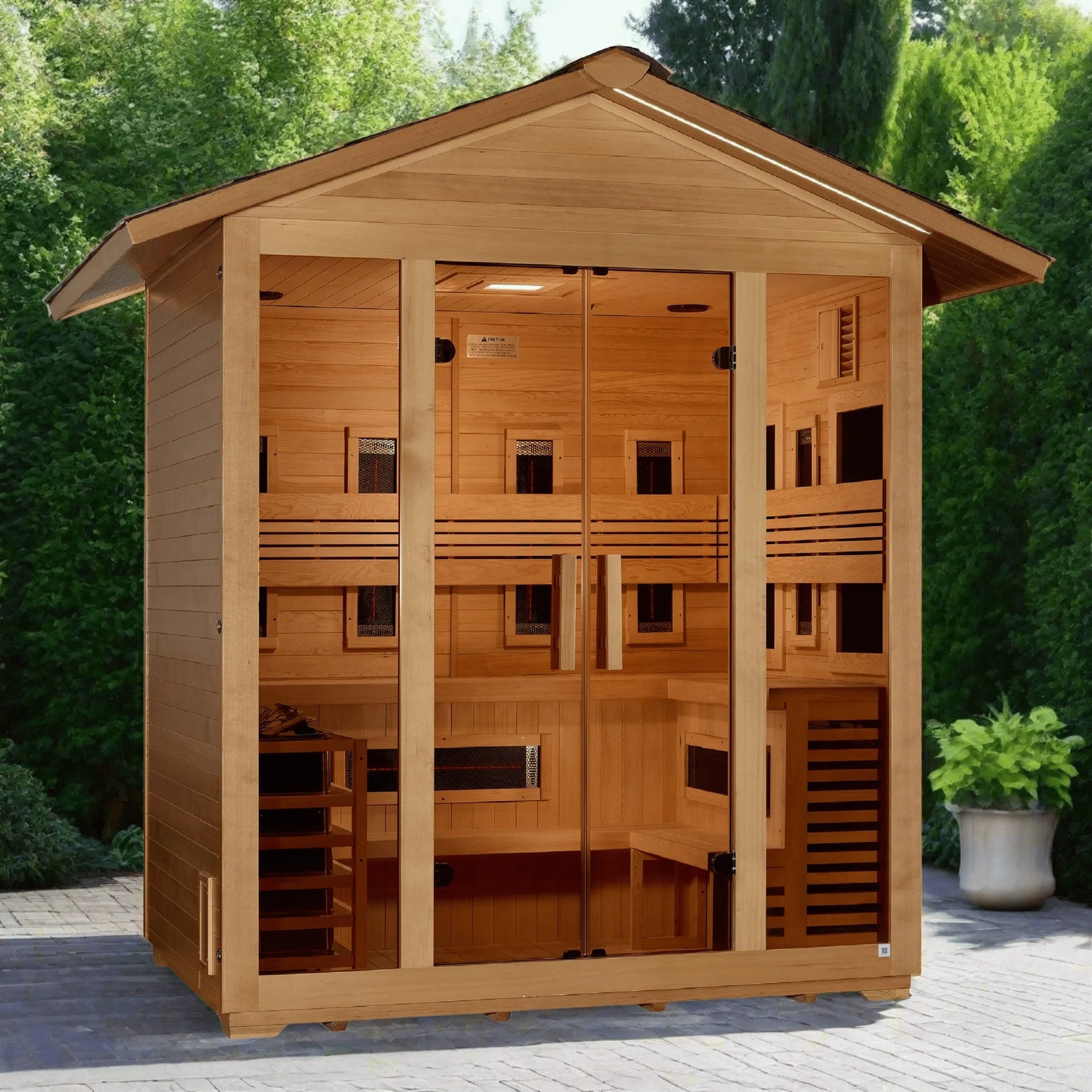 Golden Designs "Gargellen" 5 Person Hybrid Outdoor Sauna GDI-8125-01